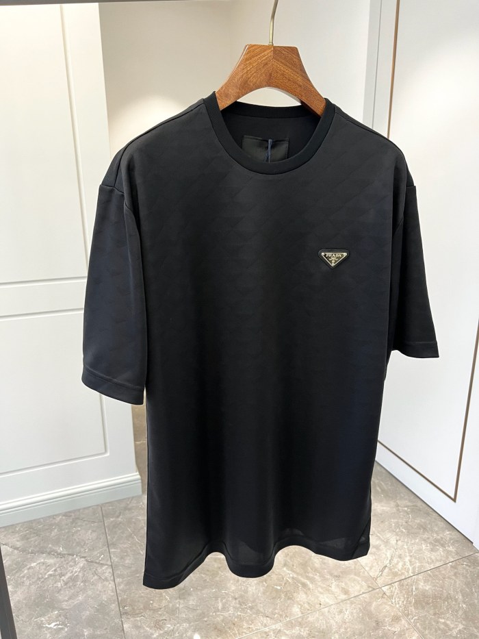 NIGO Prada Men's Spring Black Logo Logo Crew Neck Pullover Short Sleeve T-Shirt #nigo73286