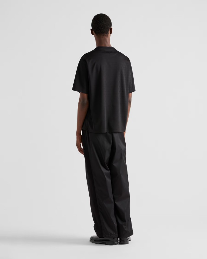 NIGO Prada Men's Spring Black Logo Logo Crew Neck Pullover Short Sleeve T-Shirt #nigo73286