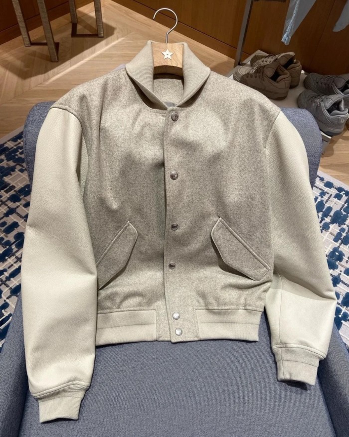 NIGO Dior Men's Spring and Autumn Beige Patchwork Logo Pattern Single Breasted Long Sleeve Jacket #nigo73288