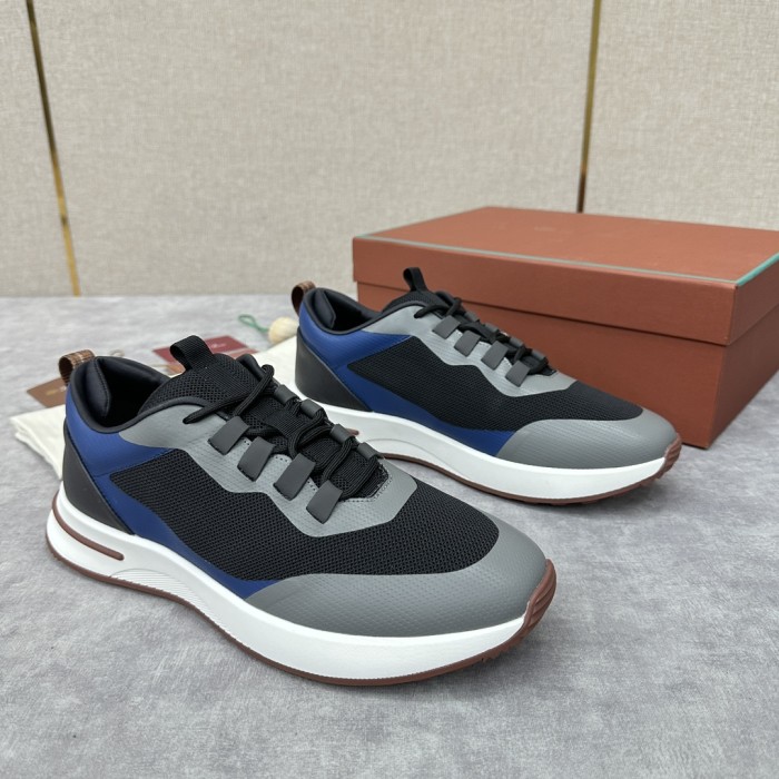 NIGO Loro Piana Week End Walk Men's Casual Shoes Mesh Cowhide Patchwork Sneakers Fashion Simple Commuter Men's Shoes #nigo71663
