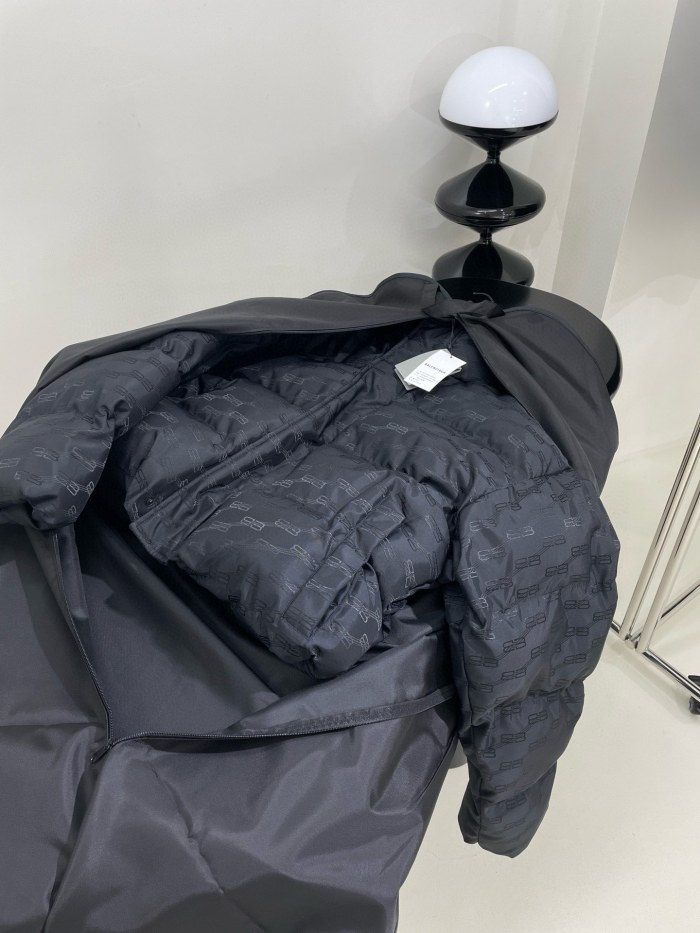 NIGO Balenciaga Men's Women's Autumn And Winter Standing Collar Solid Color Zipper Long Sleeve Puffer Down Jacket #nigo73316