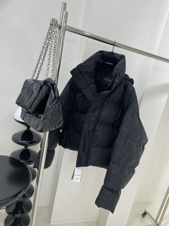 NIGO Balenciaga Men's Women's Autumn And Winter Standing Collar Solid Color Zipper Long Sleeve Puffer Down Jacket #nigo73316