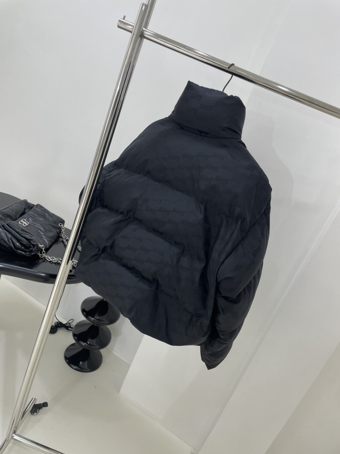 NIGO Balenciaga Men's Women's Autumn And Winter Standing Collar Solid Color Zipper Long Sleeve Puffer Down Jacket #nigo73316