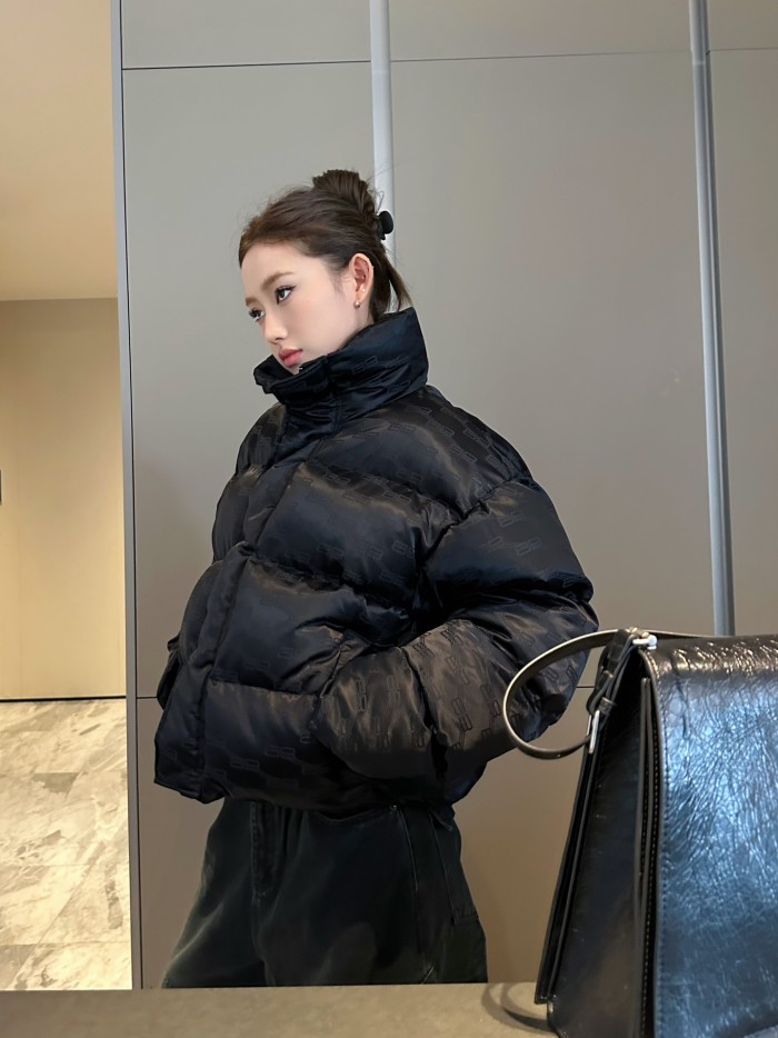 NIGO Balenciaga Men's Women's Autumn And Winter Standing Collar Solid Color Zipper Long Sleeve Puffer Down Jacket #nigo73316