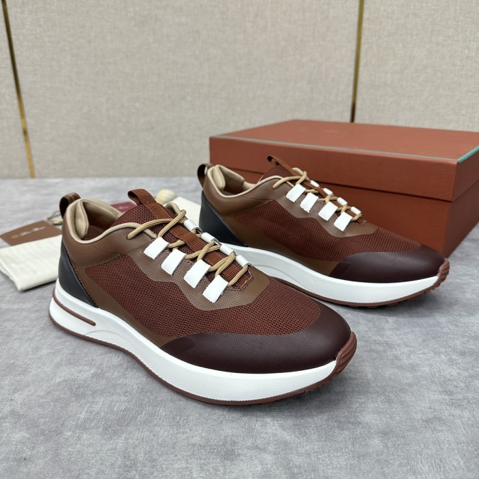 NIGO Loro Piana Week End Walk Men's Casual Shoes Mesh Cowhide Patchwork Sneakers Fashion Simple Commuter Men's Shoes #nigo71663