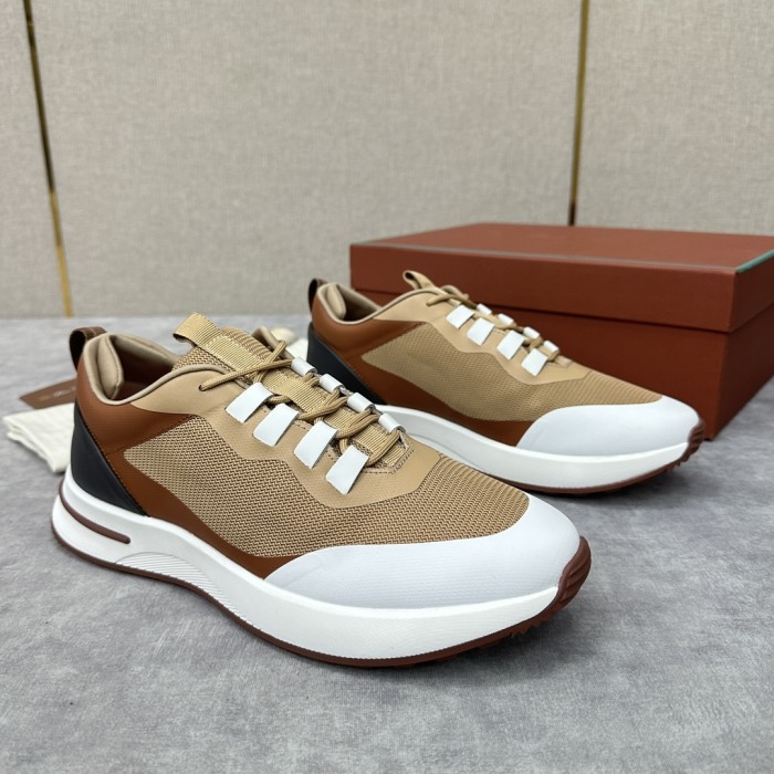 NIGO Loro Piana Week End Walk Men's Casual Shoes Mesh Cowhide Patchwork Sneakers Fashion Simple Commuter Men's Shoes #nigo71663