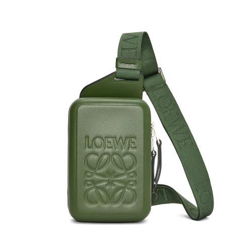 NIGO Loewe Men's Solid Color Embossed Letter Logo Smooth Cowhide Shoulder Crossbody Bag Bags #nigo73312