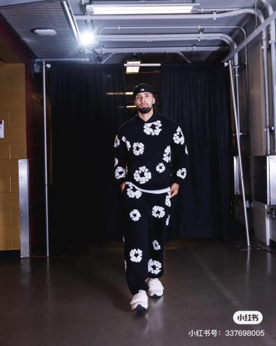 NIGO Denim Tears Men's Women's Spring & Autumn Floral Print Pocket Long Sleeve Solid Color Fit Cotton Hooded Sweatshirt Ngvp #nigo8853