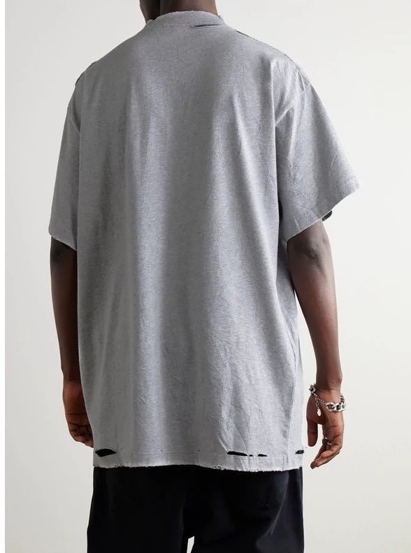 NIGO Balenciaga Men's Summer Logo Earth Print Round Neck Retro Do Old Loose Solid Color Cotton Short Sleeve T-Shirt #nigo71642