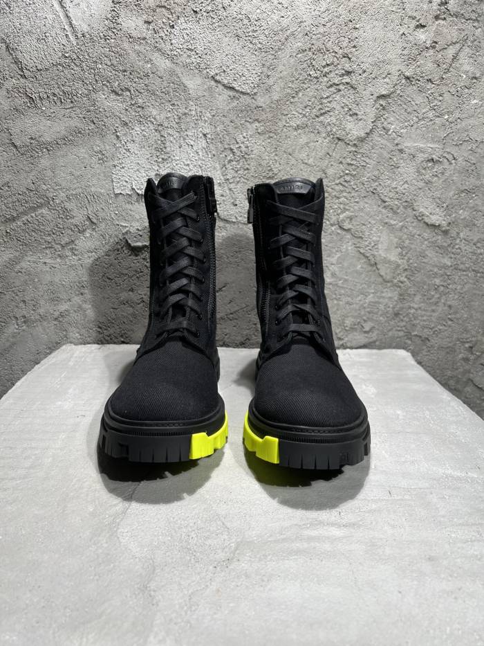 NIGO AMIRI Men's Autumn And Winter Collision Denim Zip High-top Short Boots Fashion Shoes Simple Casual Cowhide Lining Men's Boots #nigo71667