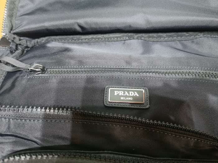 NIGO Prada Men's Black Nylon Fabric Multifunctional Hiking Backpack Shoulder Bag Bags #nigo73347
