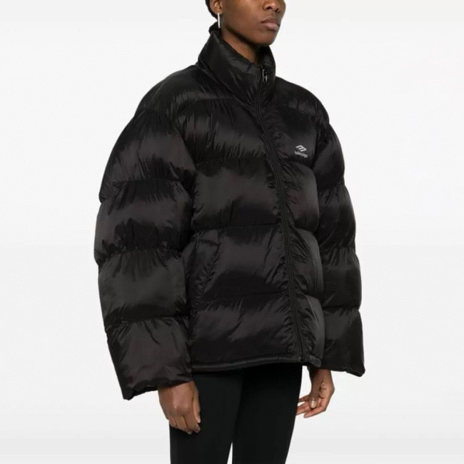NIGO Balenciaga Men's Women's Autumn And Winter Standing Collar Solid Color Zipper Long Sleeve Puffer Down Jacket #nigo73355