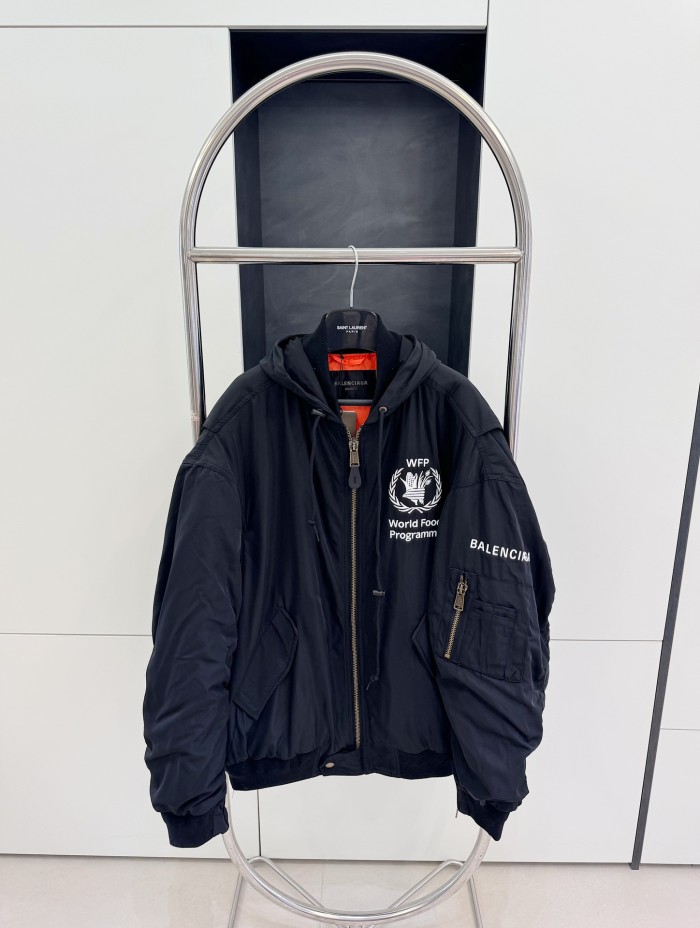 NIGO Balenciaga Men's Black Autumn/Winter Monogram Printed Loose Fit Hooded Zip Jacket #nigo73343