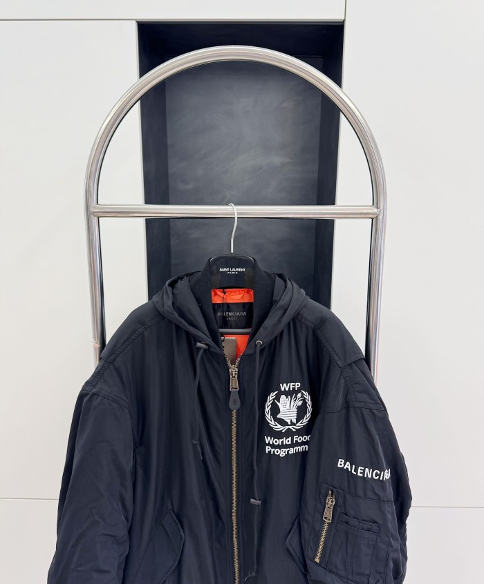 NIGO Balenciaga Men's Black Autumn/Winter Monogram Printed Loose Fit Hooded Zip Jacket #nigo73343