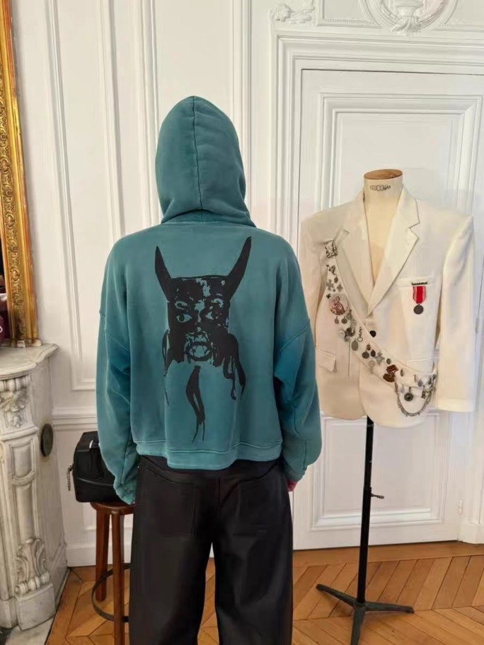 NIGO Enfants Riches Deprimes Men's Spring And Autumn Pattern Printed Loose Solid Color Long Sleeve Pullover Hooded Sweatshirt Ngvp #nigo9385
