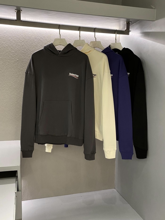 NIGO Balenciaga Men's And Women's Spring And Fall Embroidered Letters Logo Solid Color Cotton Hooded Sweatshirt #nigo73374