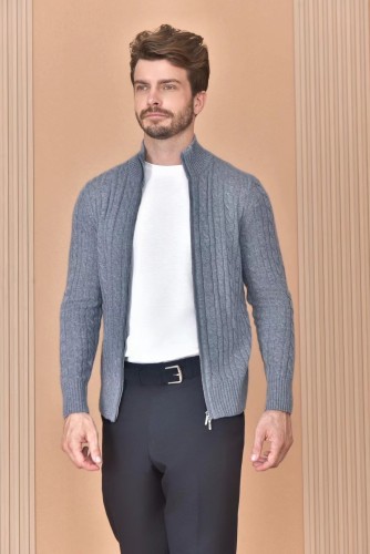 NIGO Loro Piana Men's Autumn And Winter Solid Color Zipper Half High Neck Knit Sweater Long Sleeve Jacket Ngvp #nigo9392