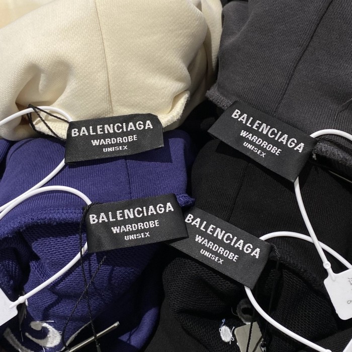 NIGO Balenciaga Men's And Women's Spring And Fall Embroidered Letters Logo Solid Color Cotton Hooded Sweatshirt #nigo73374