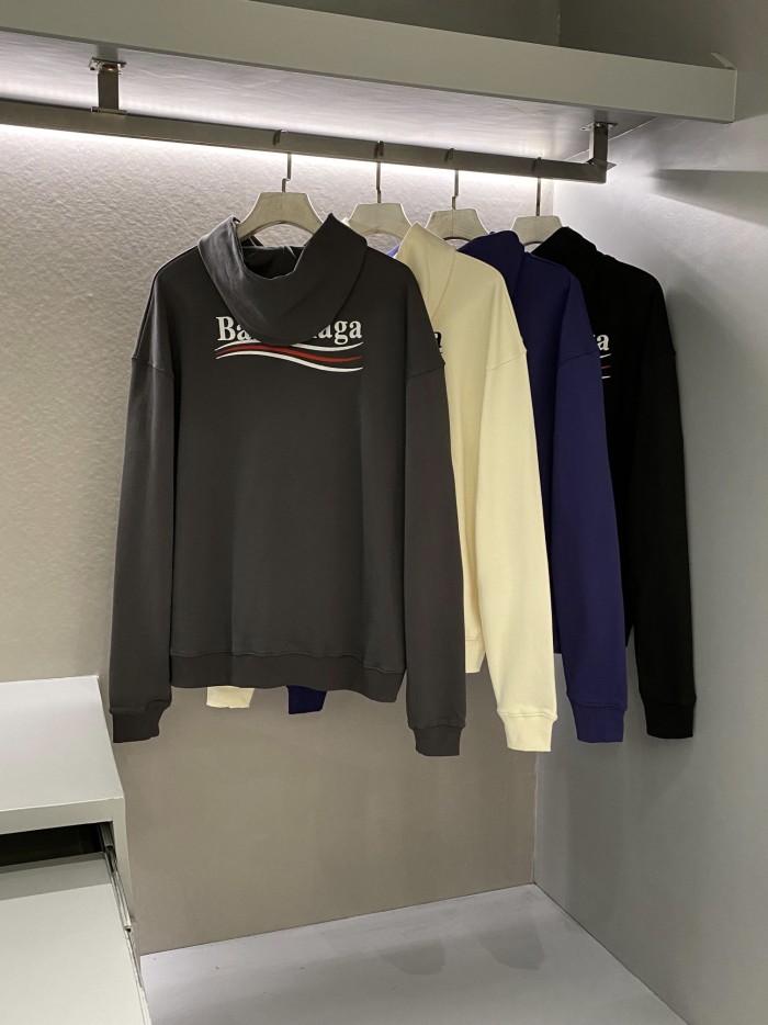 NIGO Balenciaga Men's And Women's Spring And Fall Embroidered Letters Logo Solid Color Cotton Hooded Sweatshirt #nigo73374