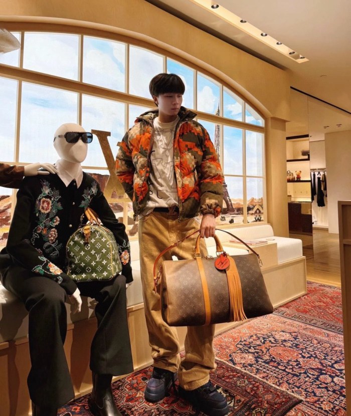NIGO Louis Vuitton Men's Autumn And Winter Checkerboard Check Print Long Sleeve Loose Hooded Puffer Down Jacket Ngvp #nigo9393