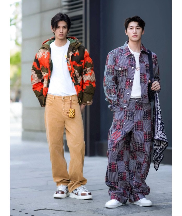 NIGO Louis Vuitton Men's Autumn And Winter Checkerboard Check Print Long Sleeve Loose Hooded Puffer Down Jacket Ngvp #nigo9393