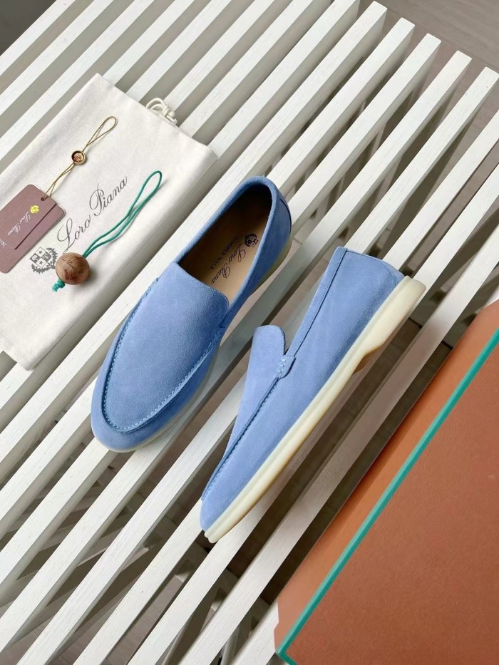 NIGO Loro Piana Men's Spring Summer Autumn Summer Walk Solid Color Round Toe Low Top Suede Casual Shoes #nigo71644
