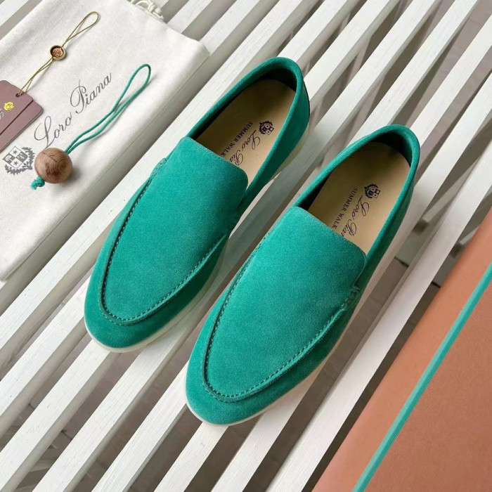 NIGO Loro Piana Men's Spring Summer Autumn Summer Walk Solid Color Round Toe Low Top Suede Casual Shoes #nigo71644