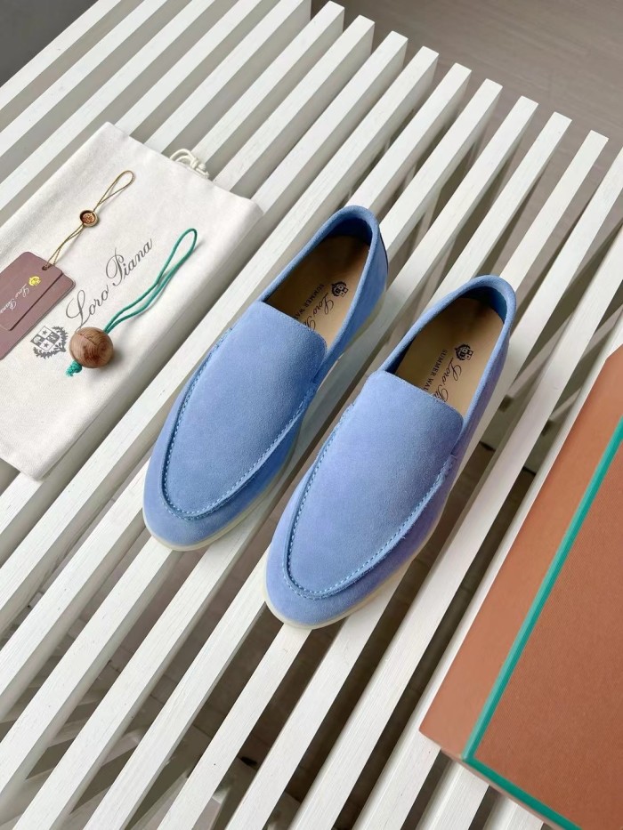 NIGO Loro Piana Men's Spring Summer Autumn Summer Walk Solid Color Round Toe Low Top Suede Casual Shoes #nigo71644
