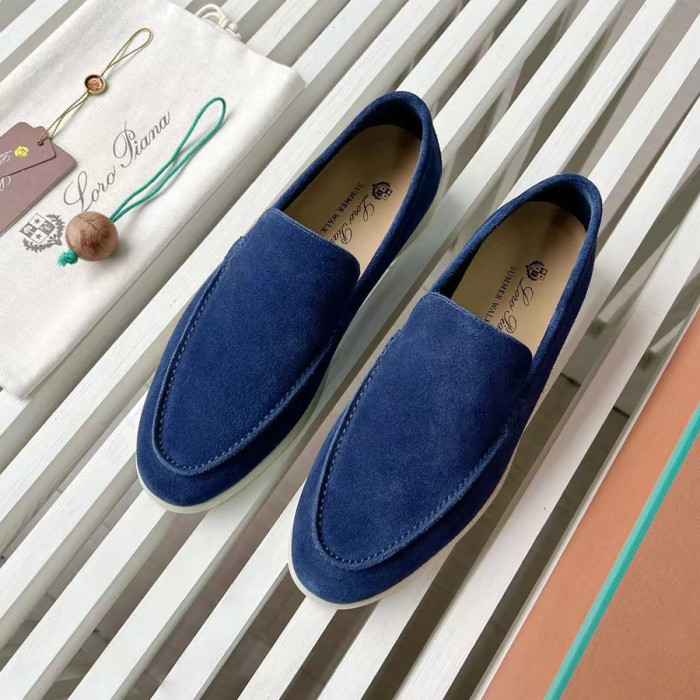 NIGO Loro Piana Men's Spring Summer Autumn Summer Walk Solid Color Round Toe Low Top Suede Casual Shoes #nigo71644
