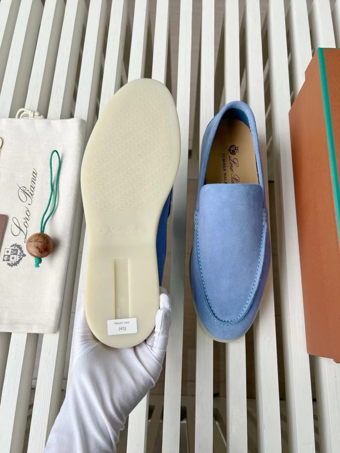 NIGO Loro Piana Men's Spring Summer Autumn Summer Walk Solid Color Round Toe Low Top Suede Casual Shoes #nigo71644