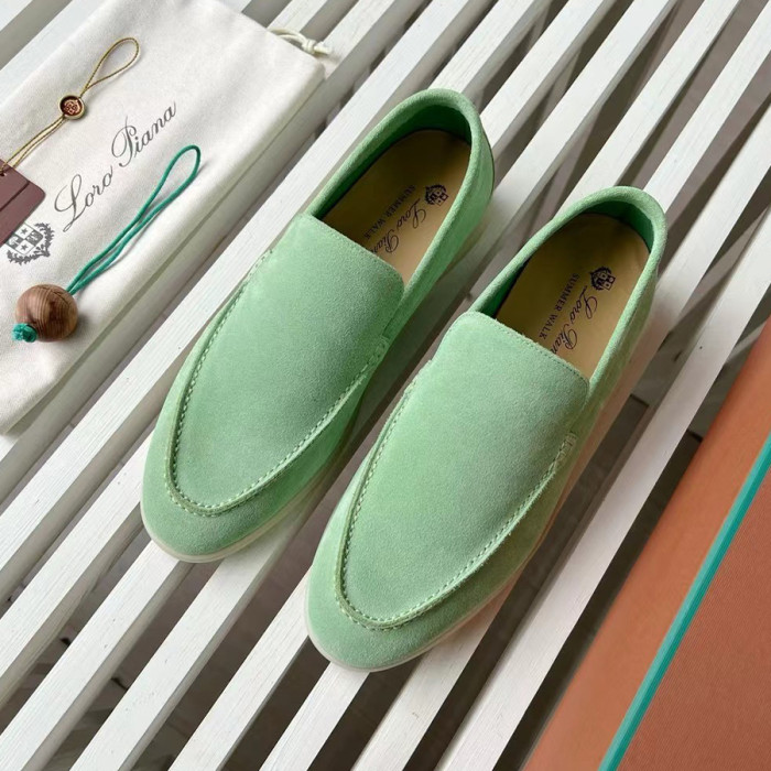 NIGO Loro Piana Men's Spring Summer Autumn Summer Walk Solid Color Round Toe Low Top Suede Casual Shoes #nigo71644