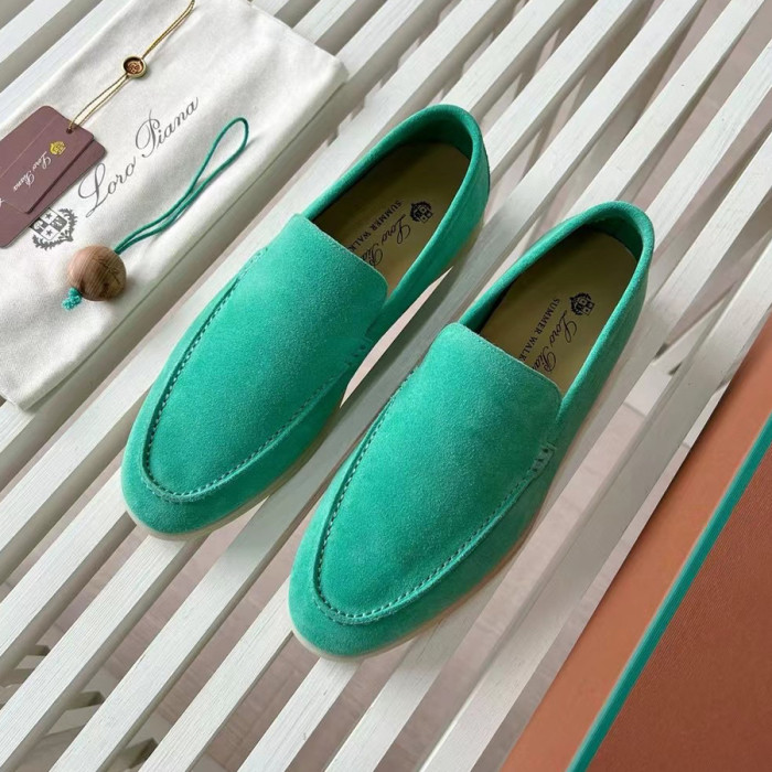 NIGO Loro Piana Men's Spring Summer Autumn Summer Walk Solid Color Round Toe Low Top Suede Casual Shoes #nigo71644