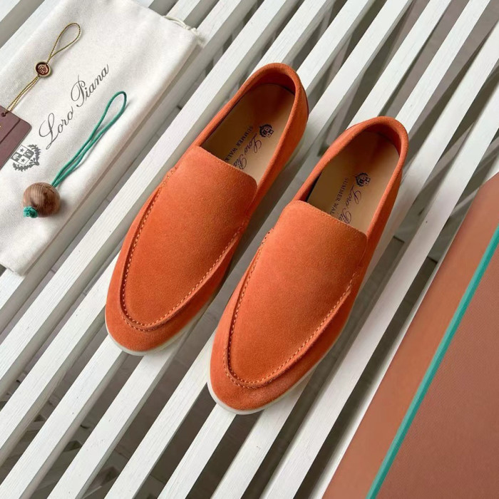 NIGO Loro Piana Men's Spring Summer Autumn Summer Walk Solid Color Round Toe Low Top Suede Casual Shoes #nigo71644