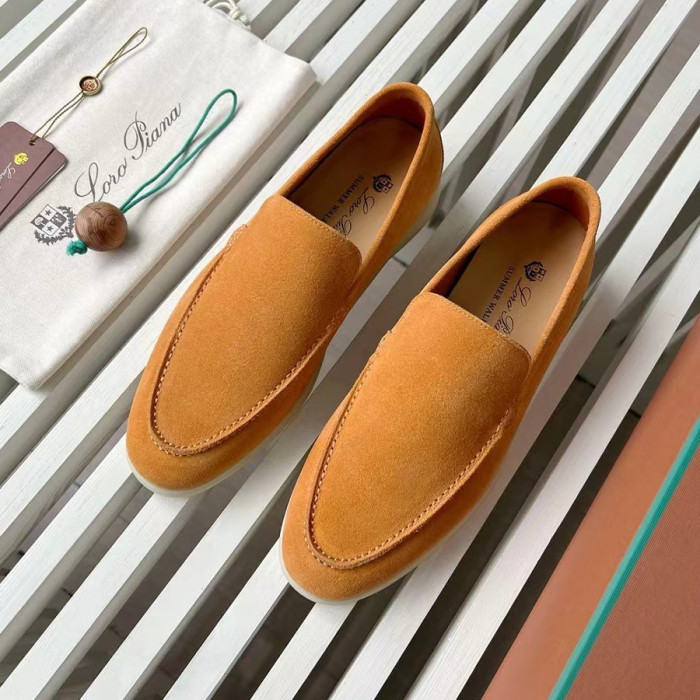 NIGO Loro Piana Men's Spring Summer Autumn Summer Walk Solid Color Round Toe Low Top Suede Casual Shoes #nigo71644