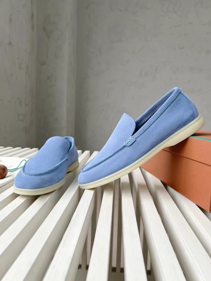 NIGO Loro Piana Men's Spring Summer Autumn Summer Walk Solid Color Round Toe Low Top Suede Casual Shoes #nigo71644