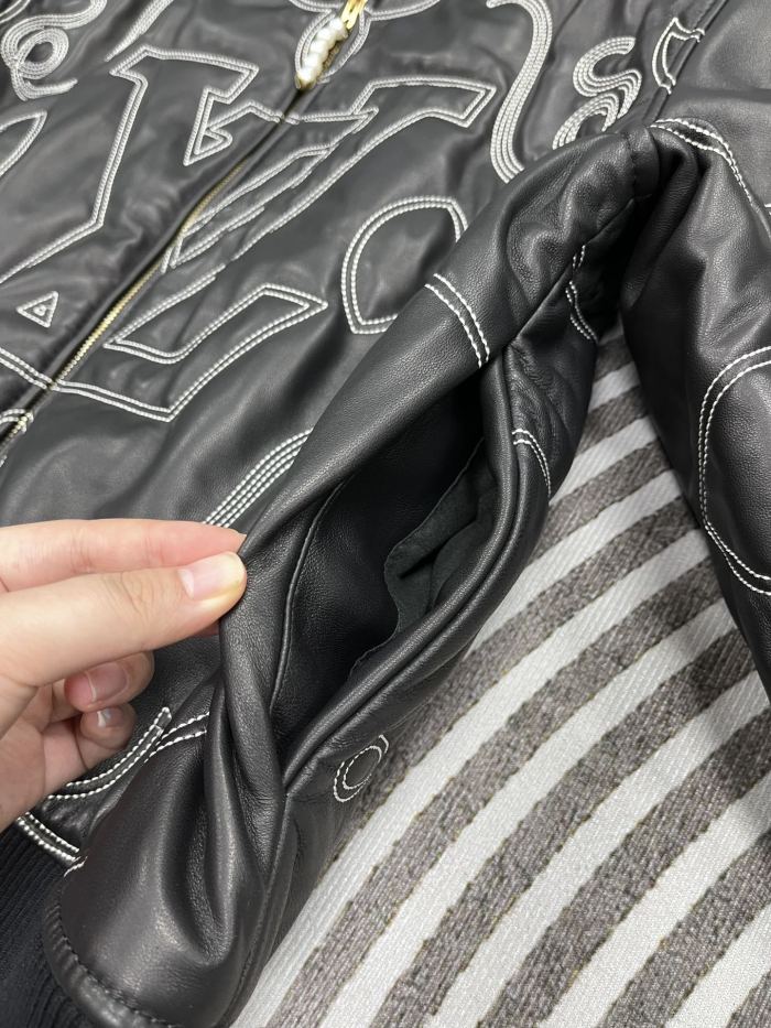 NIGO Louis Vuitton Men's Fall And Winter Black Full Print Pattern Lapel Zipper Long Sleeve Jacket #nigo73431