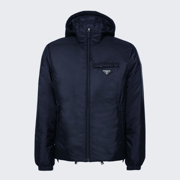 NIGO Prada Men’s Autumn and Winter Solid Color Letter Logo Hooded Warm Zipper Long Sleeve Puffer Down Jacket #nigo73422
