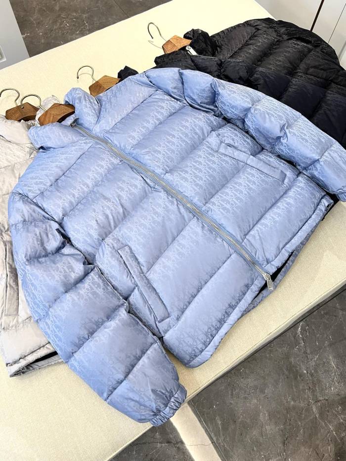 Nigo Dior Men's Winter Solid Color Logo Full Print Zipper Collar Down Long Sleeve Puffer Down Jacket #nigo73421