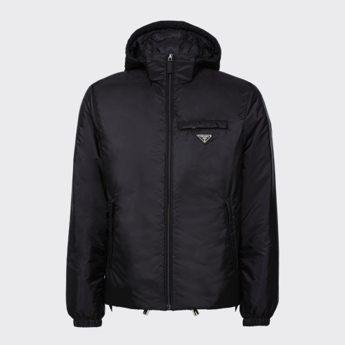 NIGO Prada Men’s Autumn and Winter Solid Color Letter Logo Hooded Warm Zipper Long Sleeve Puffer Down Jacket #nigo73422