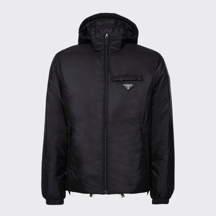 NIGO Prada Men’s Autumn and Winter Solid Color Letter Logo Hooded Warm Zipper Long Sleeve Puffer Down Jacket #nigo73422