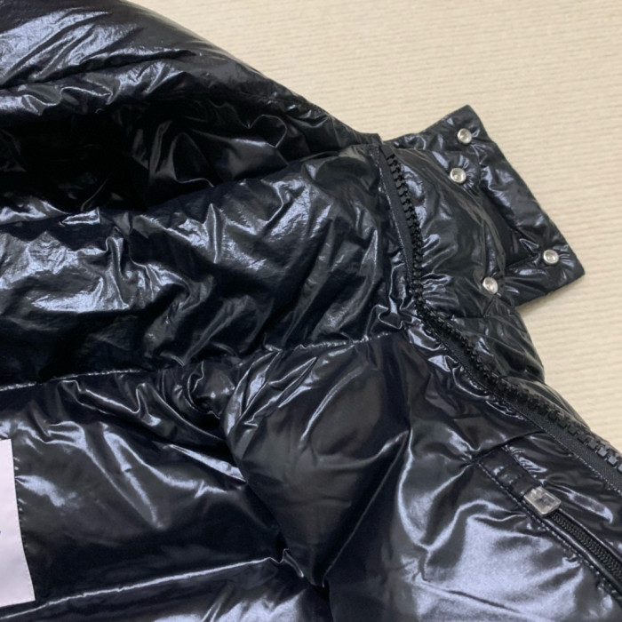NIGO Moncler Men's Winter Warm Black Embroidered Logo Short Long Sleeve Hooded Puffer Down Jacket #nigo71645