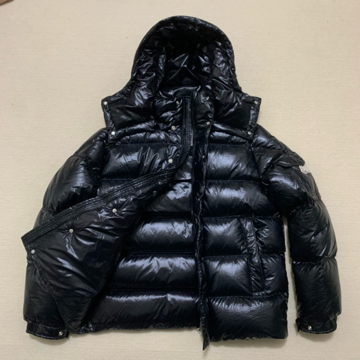 NIGO Moncler Men's Winter Warm Black Embroidered Logo Short Long Sleeve Hooded Puffer Down Jacket #nigo71645