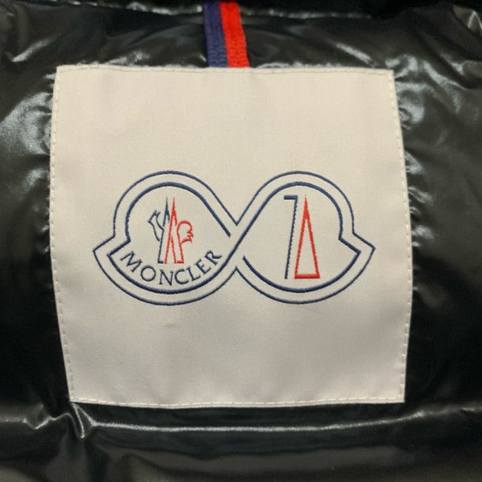 NIGO Moncler Men's Winter Warm Black Embroidered Logo Short Long Sleeve Hooded Puffer Down Jacket #nigo71645