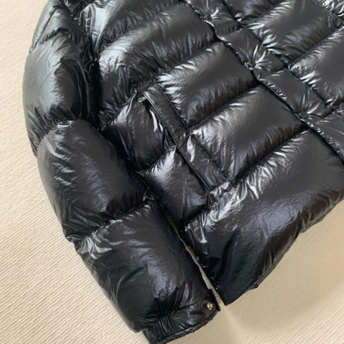 NIGO Moncler Men's Winter Warm Black Embroidered Logo Short Long Sleeve Hooded Puffer Down Jacket #nigo71645