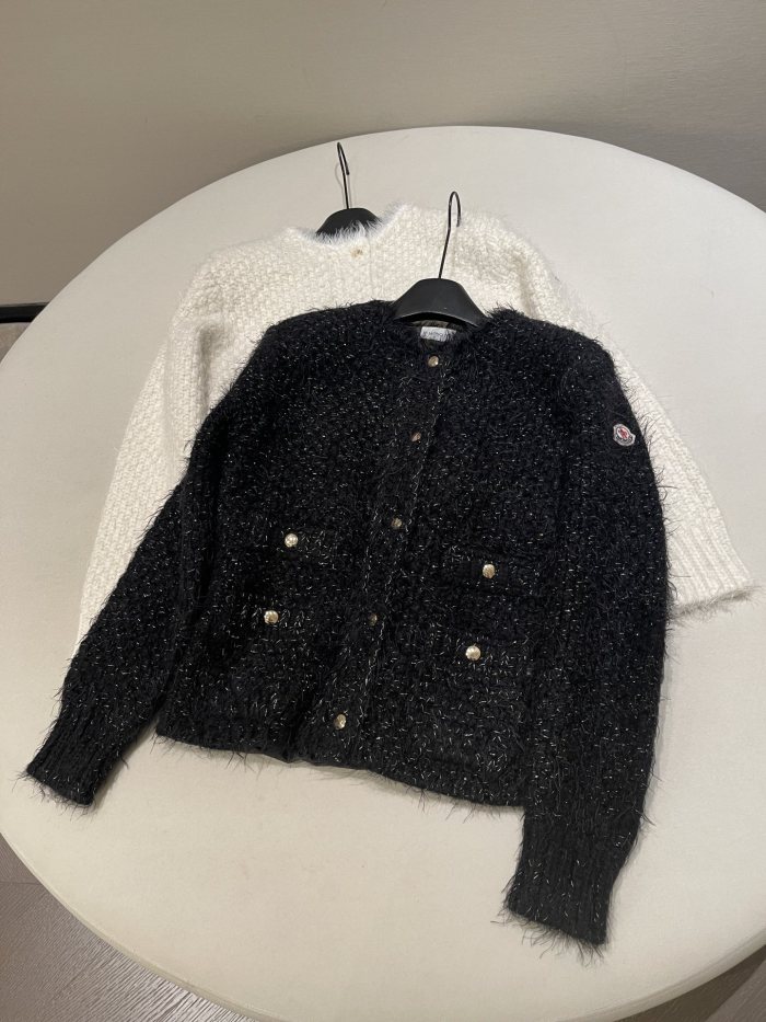 NIGO Moncler Women's Autumn and Winter Solid Color Single Breasted Wool Tweed Patchwork Puffer Down Long Sleeve Jacket #nigo73445