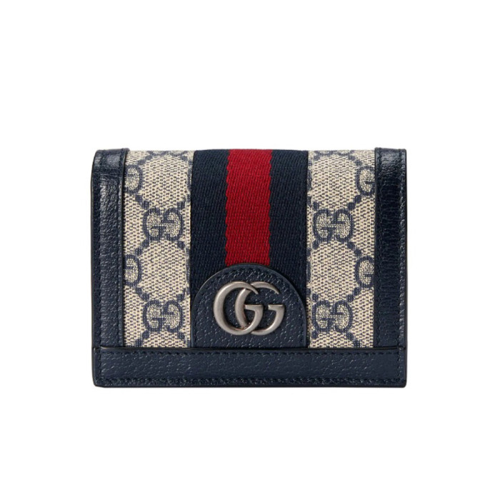 NIGO Gucci Women's Monogrammed Logo Flap Closure Leather Wallet Card Case Bag Bags #nigo73453
