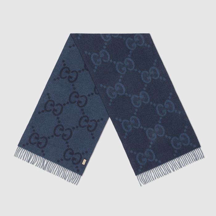 NIGO Gucci Women's Autumn and Winter Monogrammed Double Sided Cashmere Scarf #nigo73435