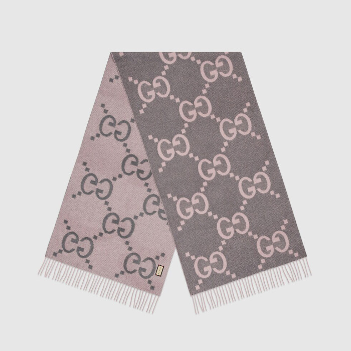 NIGO Gucci Women's Autumn and Winter Monogrammed Double Sided Cashmere Scarf #nigo73435