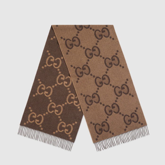 NIGO Gucci Women's Autumn and Winter Monogrammed Double Sided Cashmere Scarf #nigo73435