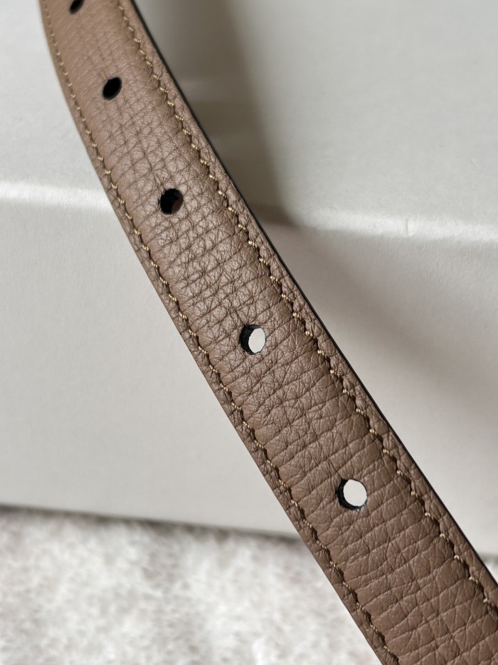 NIGO Loewe Women's Metal Hollow Logo Leather Belt 2.0cm #nigo73458